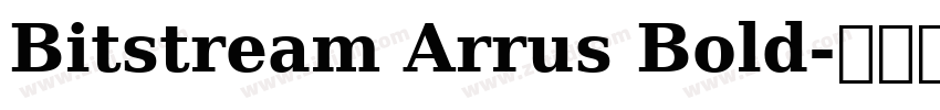 Bitstream Arrus Bold字体转换